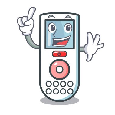Parmak uzaktan kumanda maskot çizgi film
