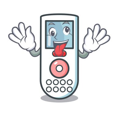 Deli uzaktan kumanda maskot çizgi film