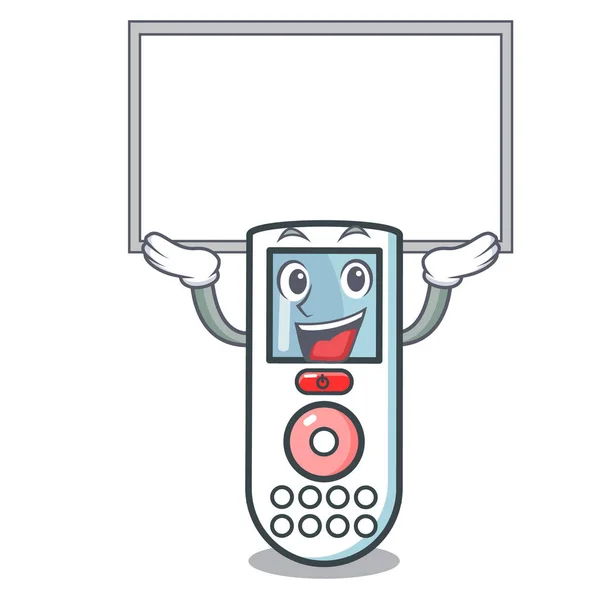 Subir a bordo de dibujos animados personaje de control remoto — Vector de stock