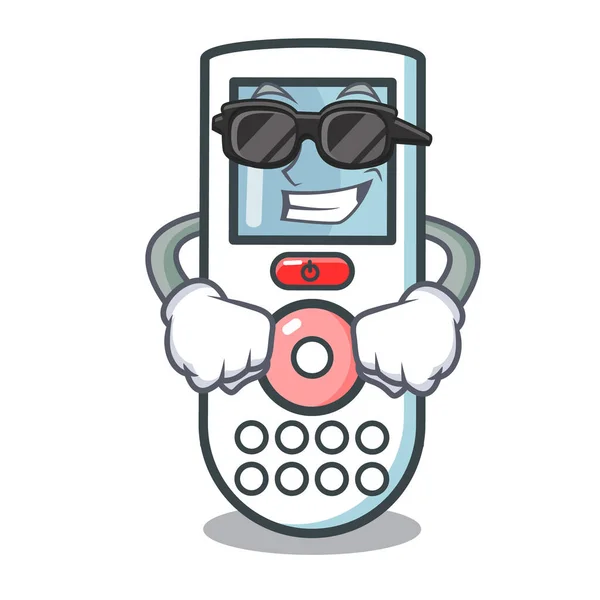 Super fresco personaje de control remoto de dibujos animados — Vector de stock