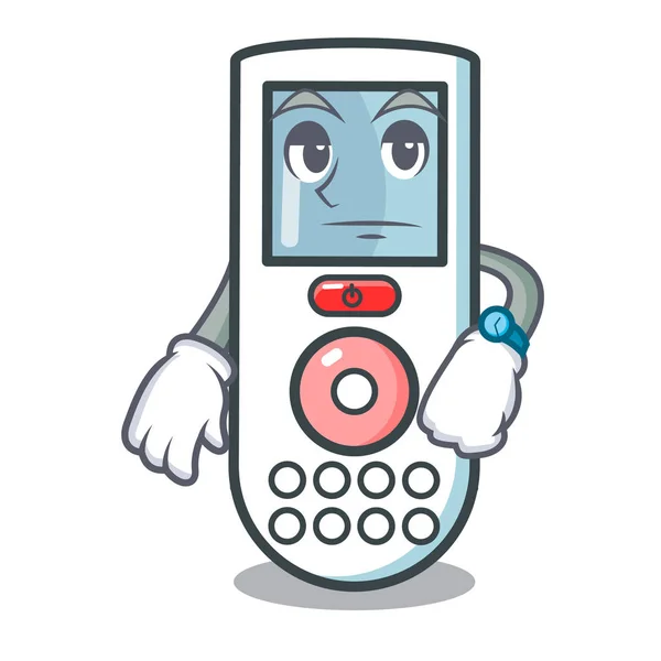 Esperando dibujos animados mascota de control remoto — Vector de stock