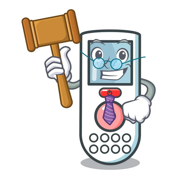 Juez de control remoto mascota de dibujos animados — Vector de stock