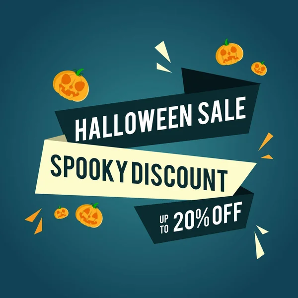 Halloween sale background with pumpkins — Stock Vector