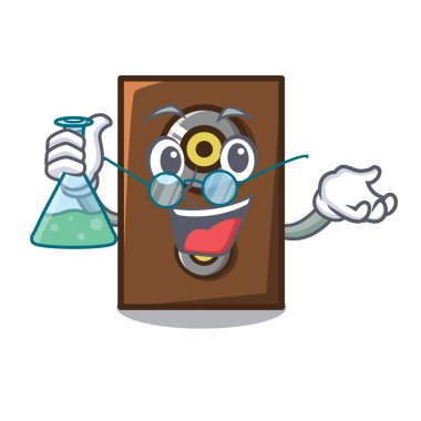 Profesör hoparlör karakter karikatür tarzı