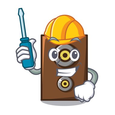 Otomotiv hoparlör maskot karikatür tarzı