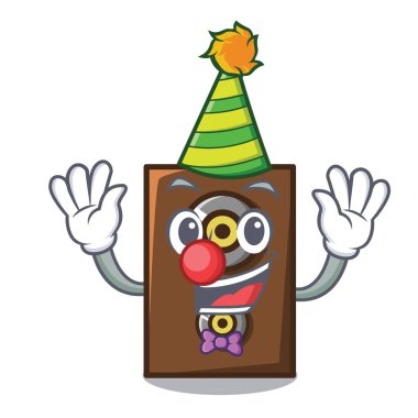 Palyaço hoparlör maskot karikatür tarzı