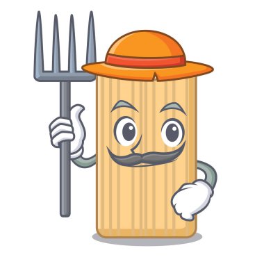 Çiftçi ahşap kesme tahtası karakter karikatür