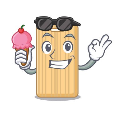 Dondurma ahşap kesme tahtası karakter karikatür ile