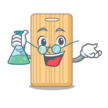 Profesör ahşap kesme tahtası karakter karikatür