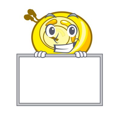 Cd çalar karakter karikatür vektör çizim kurulu ile sırıtarak