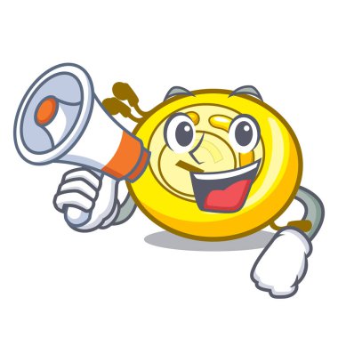 Megafon Cd çalar karakter karikatür vektör çizim ile