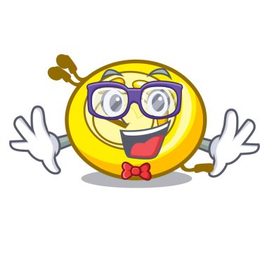 Geek Cd çalar karakter karikatür vektör çizim