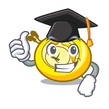 Mezuniyet Cd çalar karakter karikatür vektör çizim