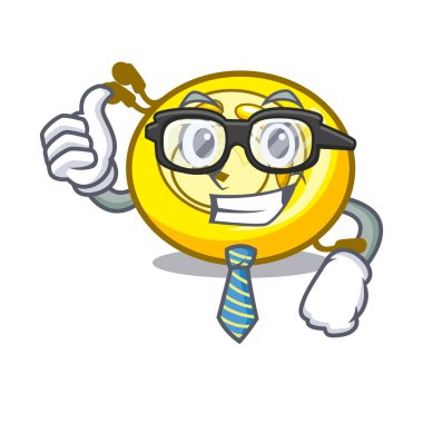 İşadamı Cd çalar karakter karikatür vektör çizim