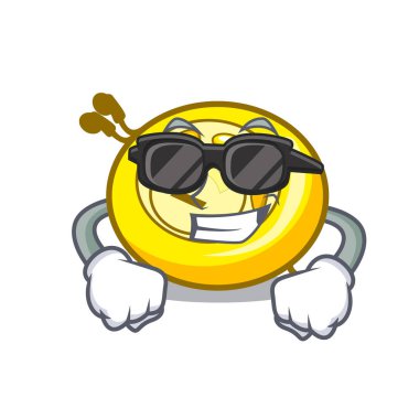 Süper cool Cd çalar karakter karikatür vektör çizim