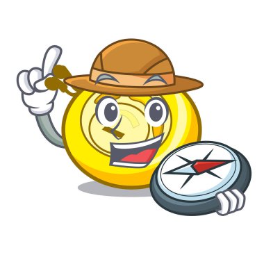 Explorer Cd çalar maskot karikatür vektör çizim