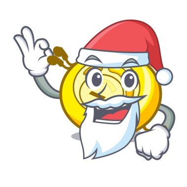 Santa Cd oyuncu maskot karikatür vektör çizim