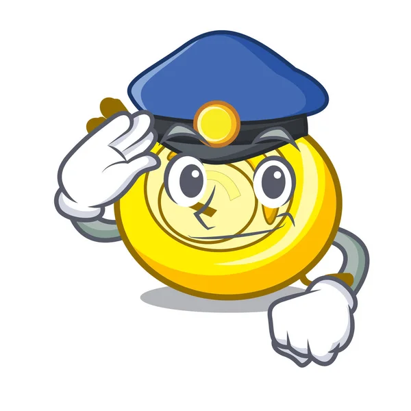 Polícia Player Personagem Desenho Animado Vetor Ilustração — Vetor de Stock