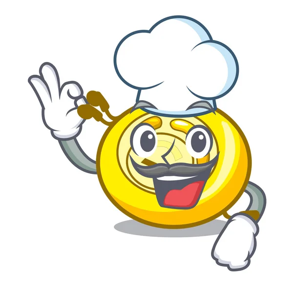 Chef Player Personagem Desenho Animado Vetor Ilustração — Vetor de Stock