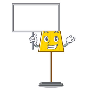 Tahta zemin lamba karakter karikatür vektör çizim getirmek