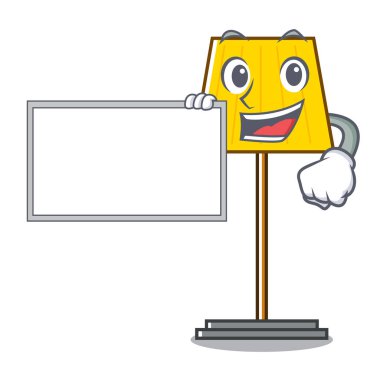 Tahta zemin lamba karakter karikatür vektör çizim ile