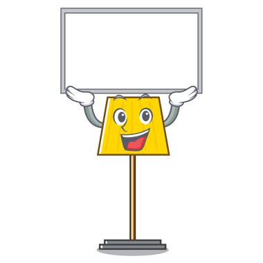 Tahta zemin lamba karakter karikatür vektör çizim kadar