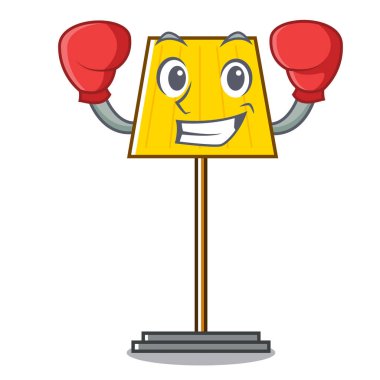 Zemin lamba karakter karikatür vektör çizim boks