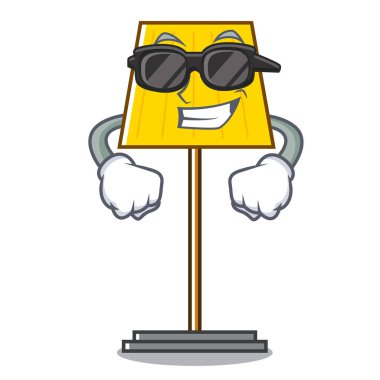 Süper cool zemin lamba karakter karikatür vektör çizim