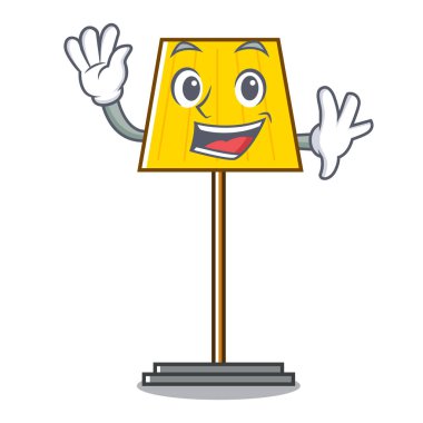 Zemin lamba karakter karikatür vektör çizim sallayarak