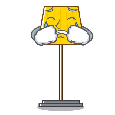 Ağlayan zemin lamba maskot karikatür vektör çizim