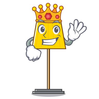 Kral zemin lamba maskot karikatür vektör çizim