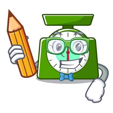 Öğrenci mutfak ölçekli karakter karikatür vektör çizim