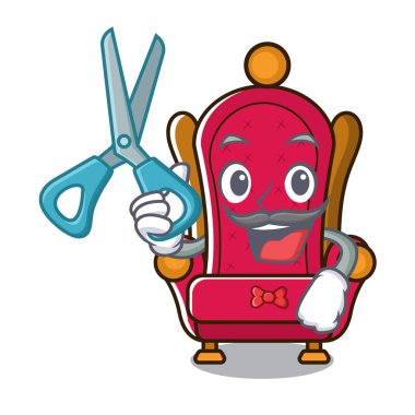 Berber kral tahta karakter karikatür vektör çizim