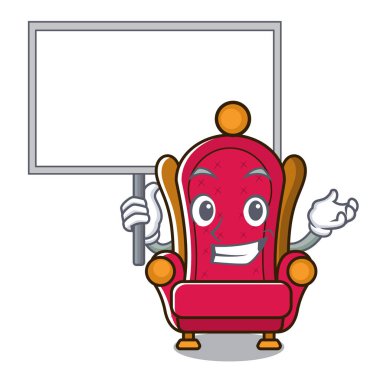 Yönetim Kurulu getirmek kral tahta karakter karikatür vektör çizim