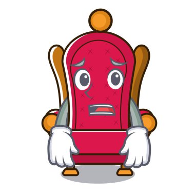 Yazık ki Kral taht maskot karikatür vektör çizim