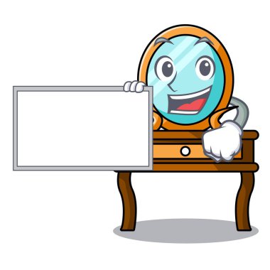 Yönetim Kurulu tuvalet masası karakter karikatür vektör çizim ile