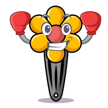 Boks saç küçük karakter karikatür vektör çizim