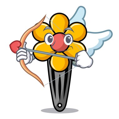 Aşk tanrısı saç küçük karakter karikatür vektör çizim