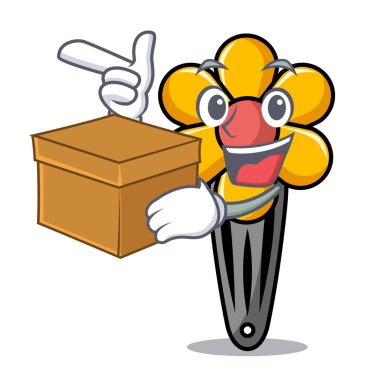 Kutu saç küçük karakter karikatür vektör çizim ile