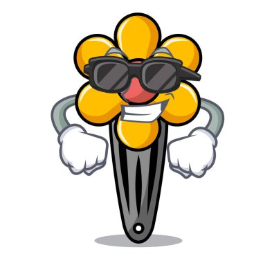 Süper cool saç küçük karakter karikatür vektör çizim