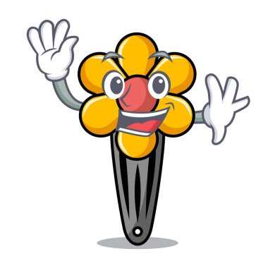 Saç küçük karakter karikatür vektör çizim sallayarak