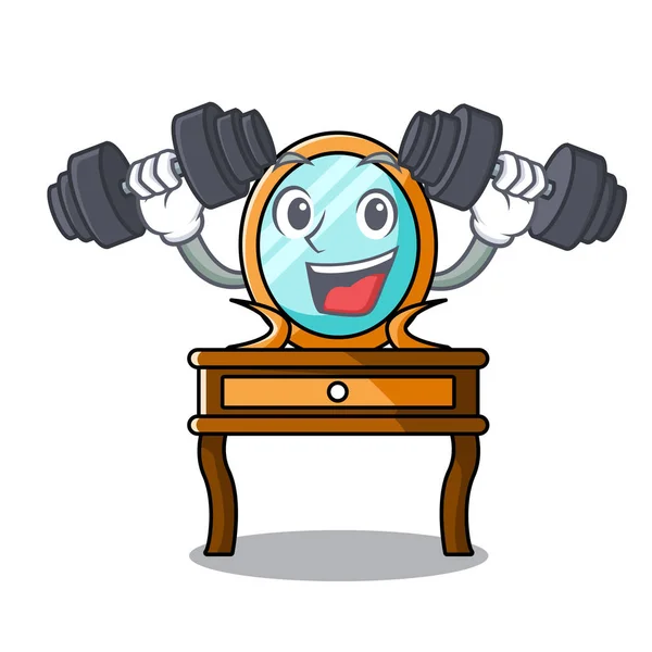 Fitness Kaptafel Karakter Cartoon Vectorillustratie — Stockvector