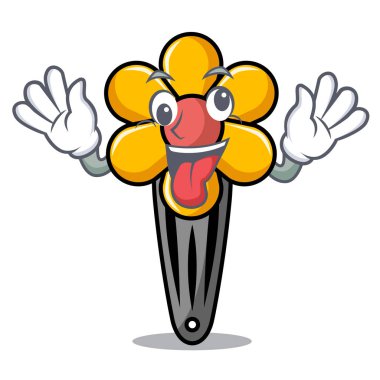 Çılgın saç clip maskot karikatür vektör çizim