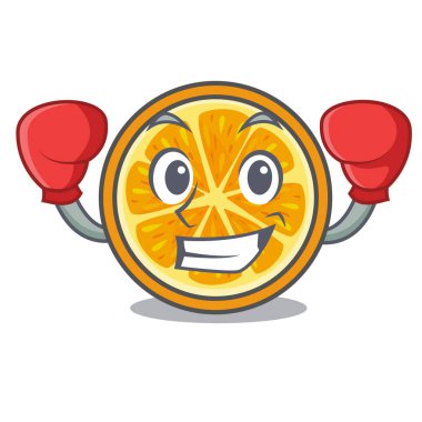 Boks turuncu karakter karikatür tarzı vektör çizim