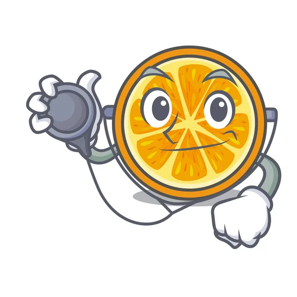 Doktor Orange Charakter Kreslený Styl Vektorové Ilustrace — Stockový vektor