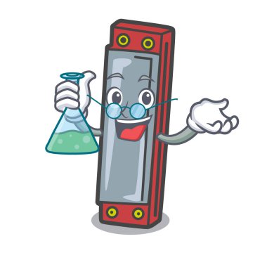 Profesör mızıka karakter karikatür tarzı vektör çizim