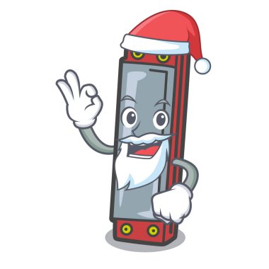 Santa mızıka maskot karikatür tarzı vektör çizim