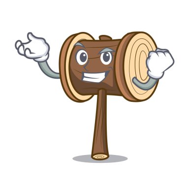 Başarılı çekiç karakter karikatür tarzı vektör çizim