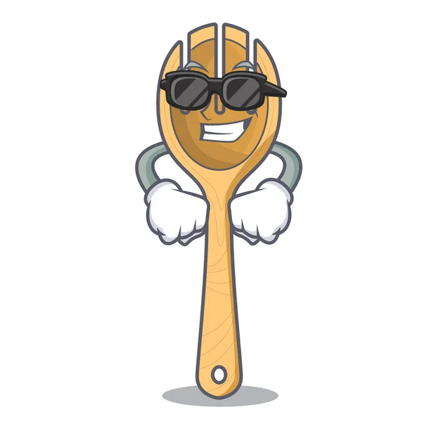 Super Legal Garfo Madeira Personagem Desenho Animado Vetor Ilustração — Vetor de Stock