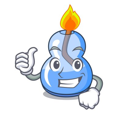 Alkol brülör karakter karikatür vektör çizim yaşasın